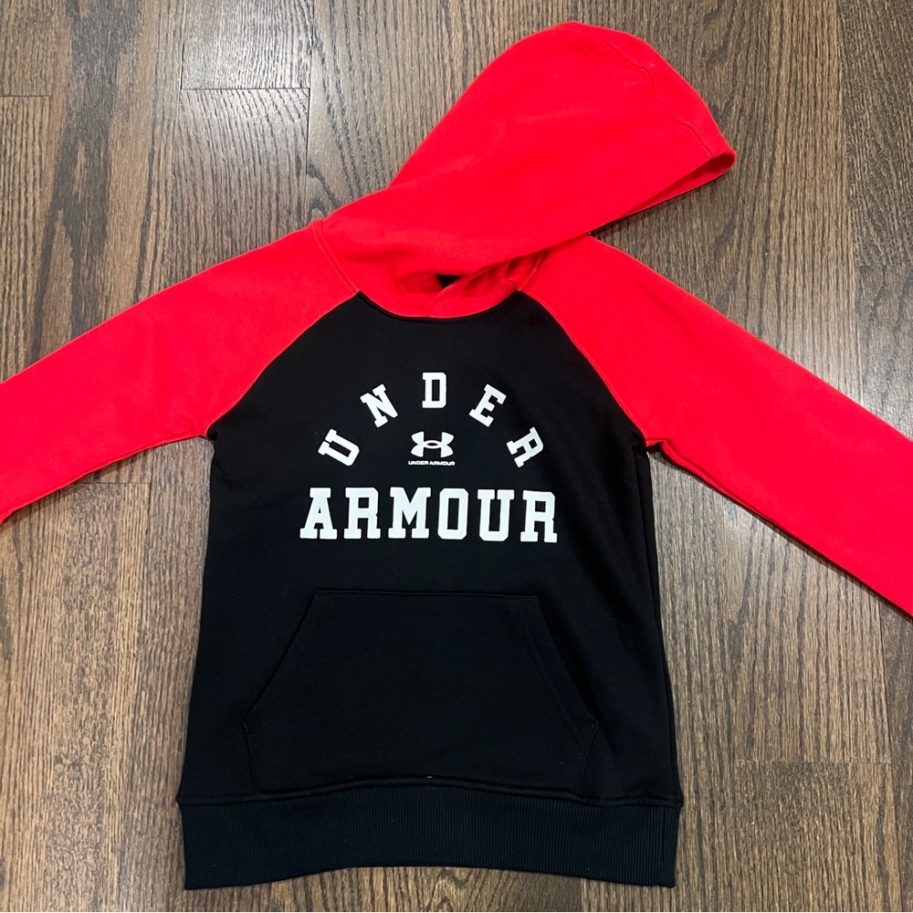 NWT Under Armour Kids Hoodie in Red and Black